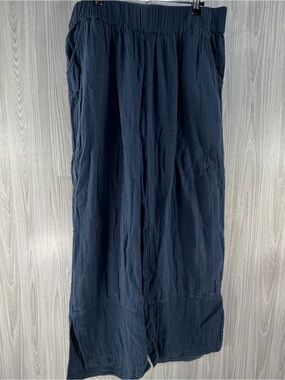 Pact Coastal Double Guaze Split Hem Organic Cotton Women’s Pants XL Boho Wide Le